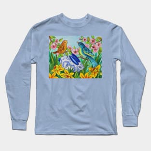 Easter Watercolor Illustration Long Sleeve T-Shirt